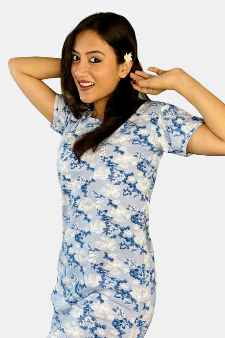 Sweetmoon Long T Shirt Nightdress - Blue — image 5
